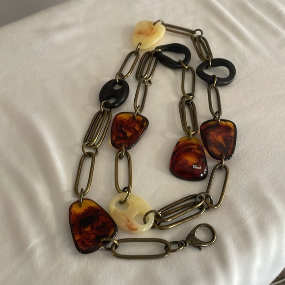 Vintage RARE ! Faux Tortoise Chain Belt